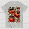 Black Cat Pumpkin Party Geek Cotton T-Shirt