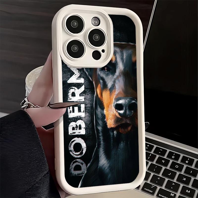 Phone Case for iPhone 17 Air 16E 15 16 Pro Max Doberman Dog Cool Cover 14 Plus 13 12 Mini Soft Shell Silicone Fundas