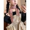 Women's Retro Plaid Cotton Linen Scarf - Summer Neck Protection Shawl, High-End Fashion Accessory