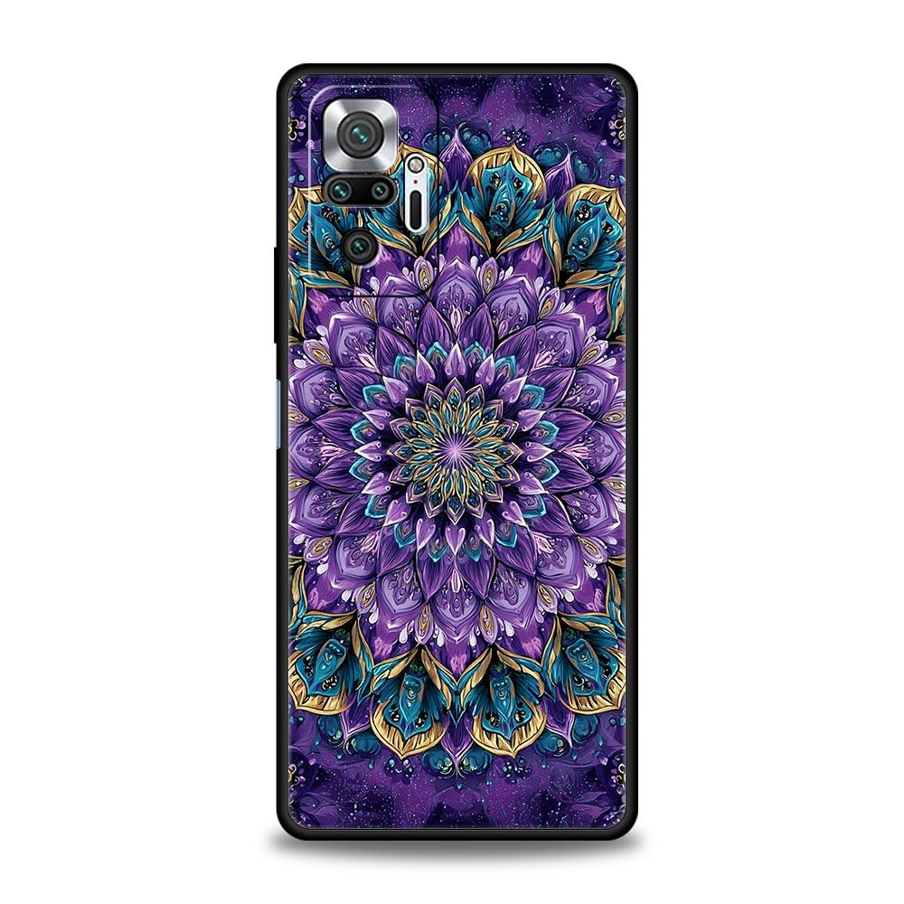 Indian Pattern Mandala Phone Case Cover for Redmi 14C 10C Note 15 14 13 12 10 11 K40 Pro Plus 5G Soft TPU Shockproof Shell Capas