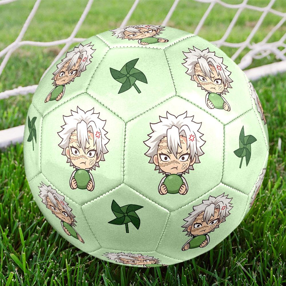 1pc Demon Slayer Kimetsu No Yaiba Soccer Ball Size 5 Indoor Soccer Ball Fashion Colorful Backyard Game - Great For Sports Fans Gift HE16