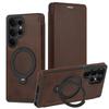 KEYSION Leather Flip Wallet Case for Samsung Galaxy S25 S26 Ultra 5G S26+ S25 FE Card Slots Magnetic 360 Ring Stand Phone Cover