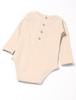 Organic Long Sleeve Bodysuit for Babies Oatmeal [L'ovedbaby] nay-331 6-9M (6-9 months)