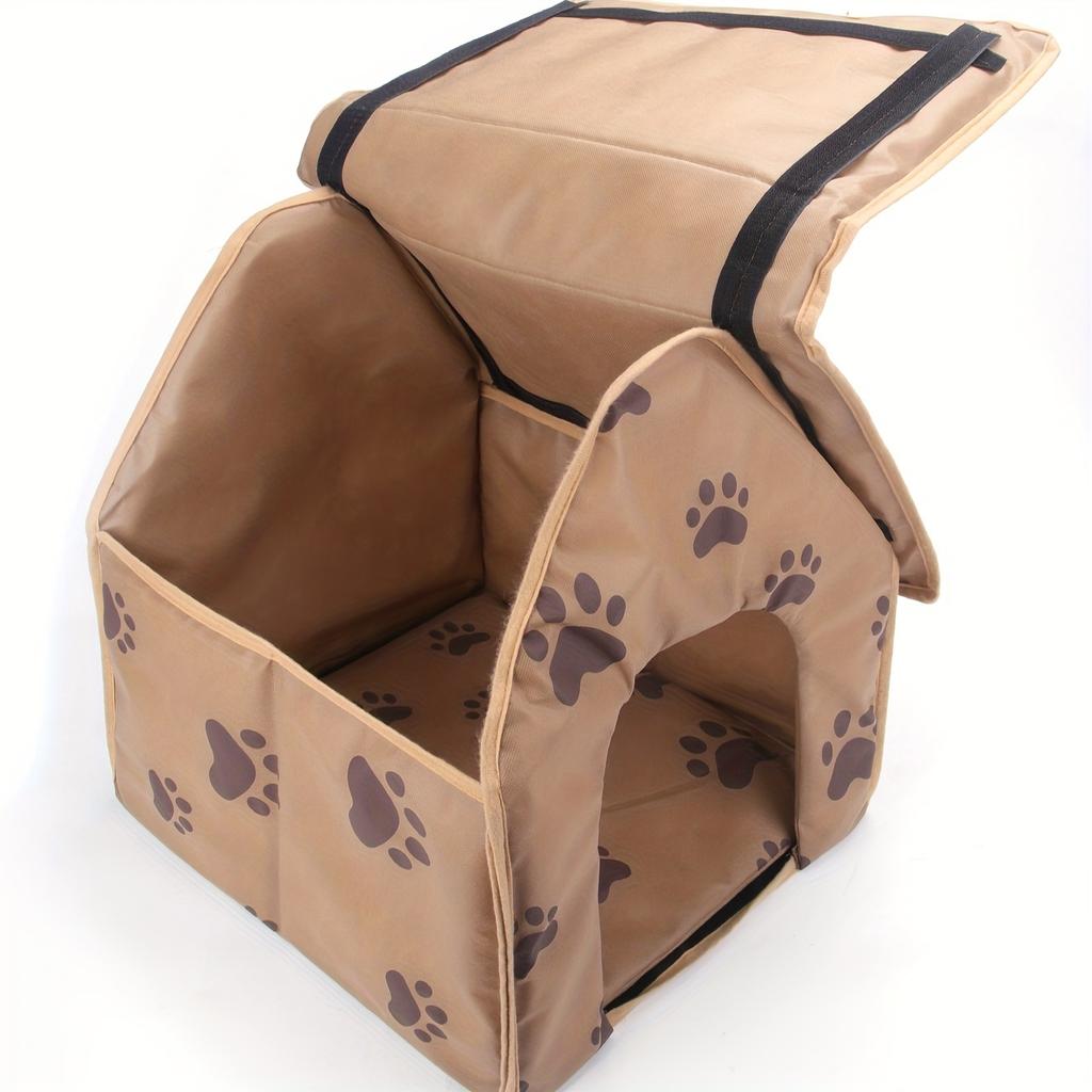 Pet Small Kennel, Dog House, Cat Kennel, Small Paw Graphic Foldable Pet Nest, Puppy Dog Cat House, Pet Kennel
