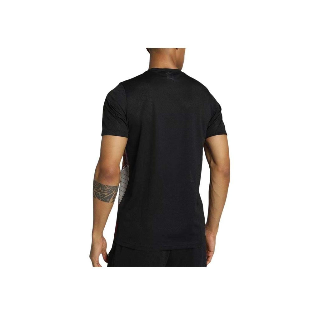 Puma X One Piece Cartoon Print Round Neck Short Sleeve Retro T-Shirt Unisex Tops Black 624673-01