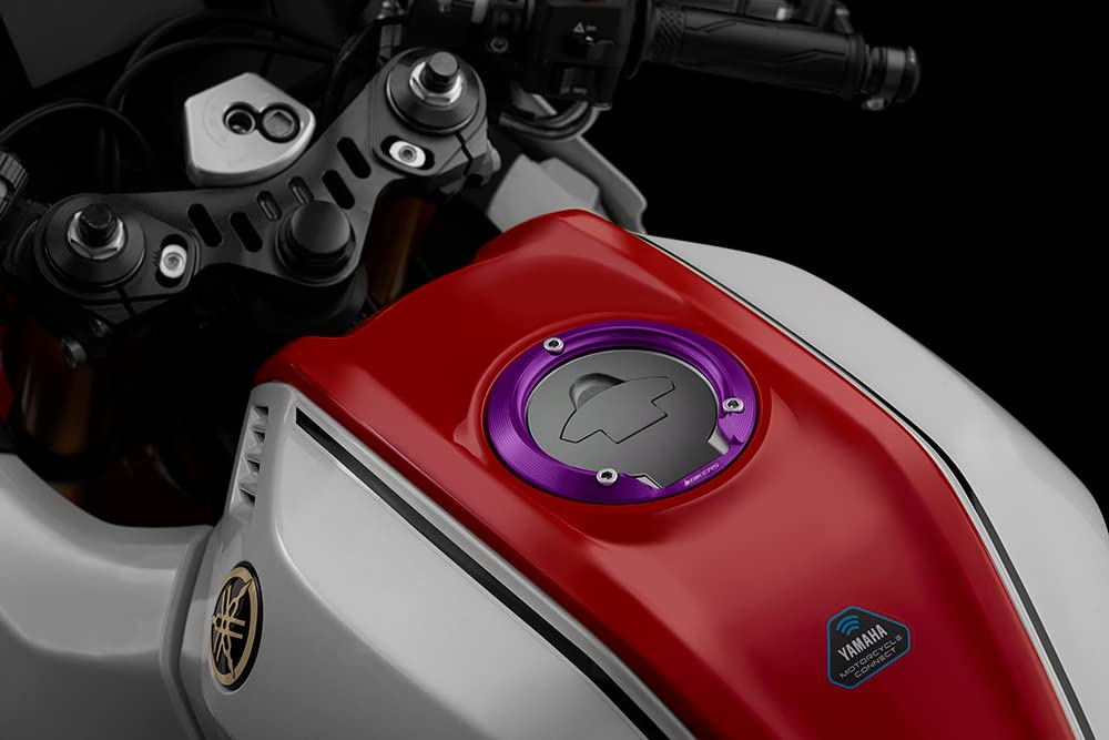 BIKERS Fuel Cap Ring for and Machined YZF-R25 MT-25, Aluminum, Purple, BK-Y0432-PUR