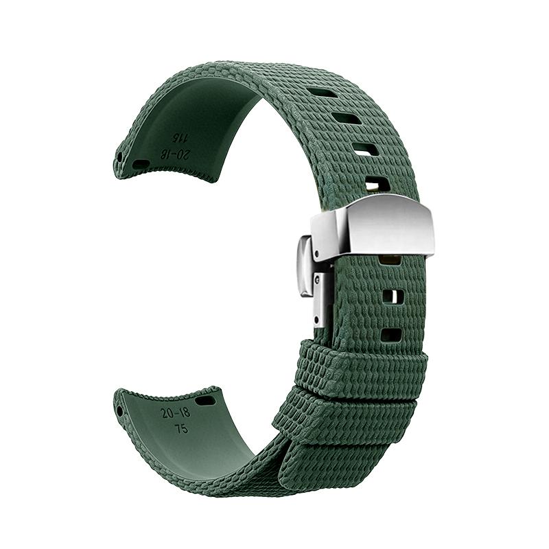 Quick-release elbow with curved fluororubber Watch strap for Tudor White Panda BLACK BAY Chronograph Monster Gold Eye M79360