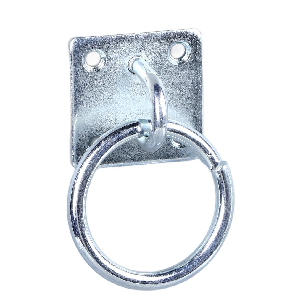 Tie Ring Plate Rust Proof Safe Wall Mount Metal Horse Hitching Ring for Stable Horse Bathing