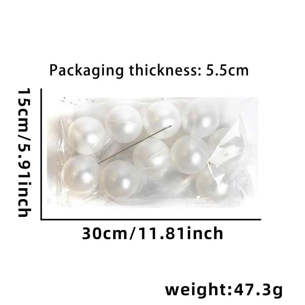 10pcs Elegant 5.5cm/8cm Faux Large Pearl Plastic Round Pearl Beaded Garland White Ball Pendant Wedding Backdrop