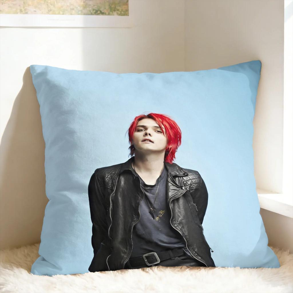 G-Gerard Way MCR Pillow Case Fashion Pillow Cover Graphic Pillowcases For Sofa Home Decoration