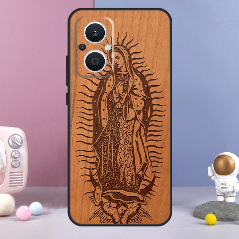Buddha Jesus Guadalupe Holz Hülle Für OPPO Reno 12 F 11F 13F 14F 10 11 13 14 Pro 7 8 Lite OPPO Find X9 X6 X5 X8 Pro Hülle