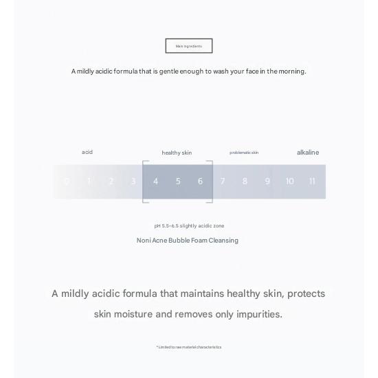 Celimax The Real Noni Acne Bubble Foam Cleansing 155ml  (3 Options)