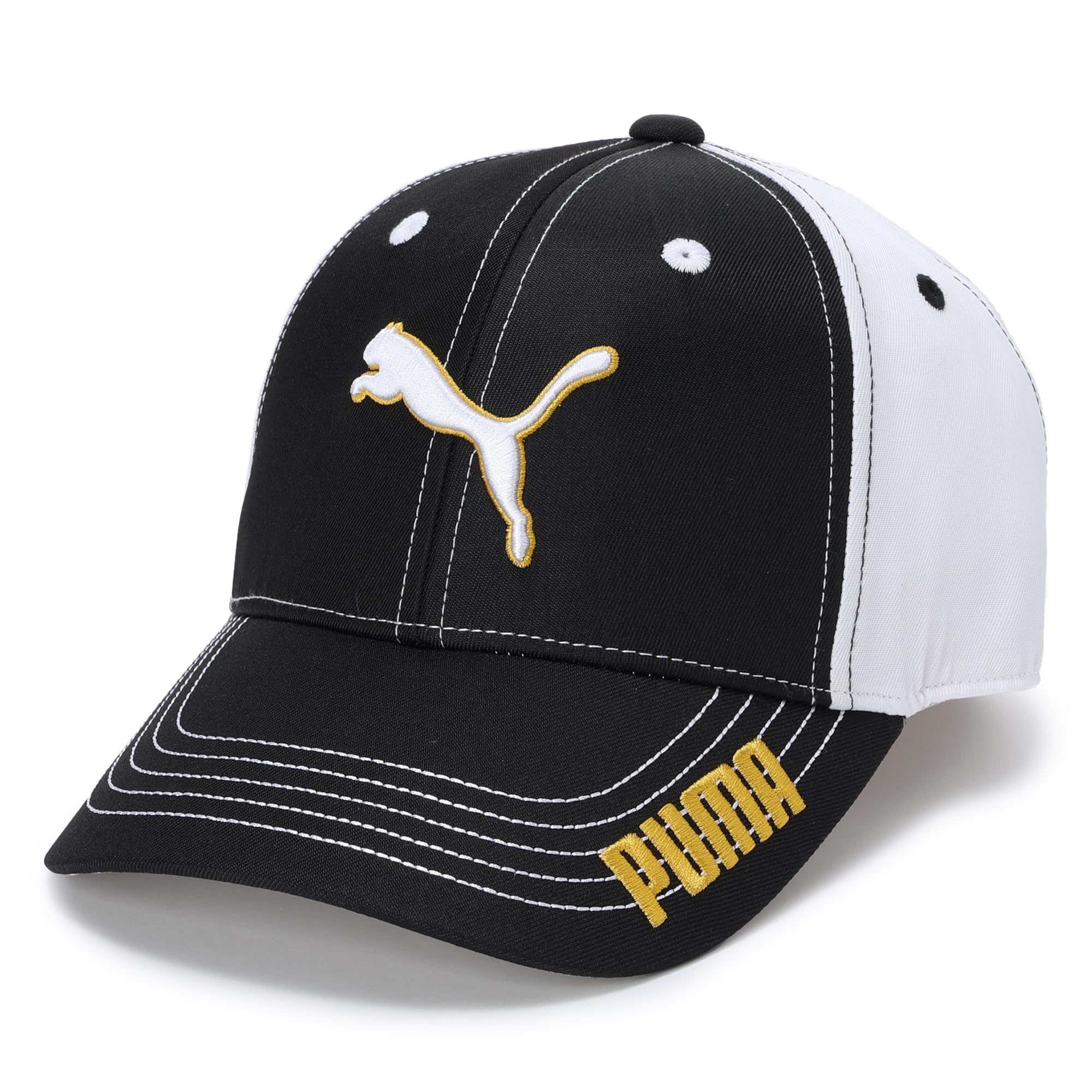

Golf Cap Golf Rim Color Logo Cap PUMA White [PUMA] Men s Black/Bright