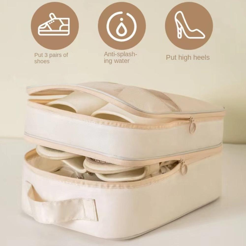 Polyester Travel Storage Box 3 Layers Shoe Sorting Pouch Suitcases Duffle Tote Bag  for Men Ladies
