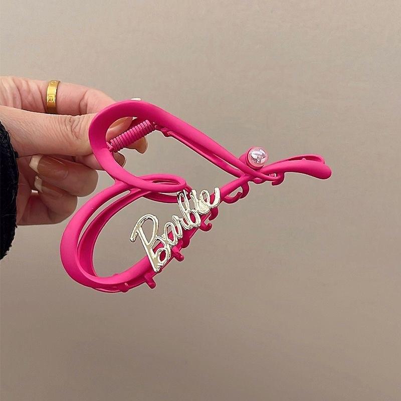 Silver Textured Metal Shark Hair Claw - Women's Stylish Updo Clip Accessory