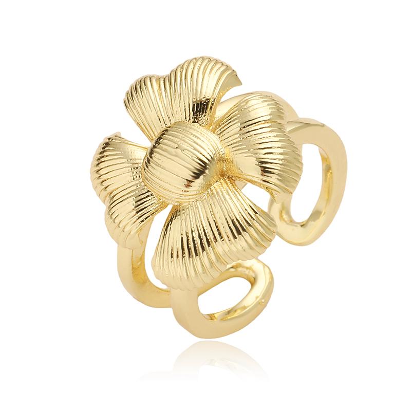 

HECHENG Brass 18K Golden Plated Ginkgo Biloba Flower Pendant Necklace Ring Earrings Ladies Jewellery Gift Wholesaler 1 Piece Other