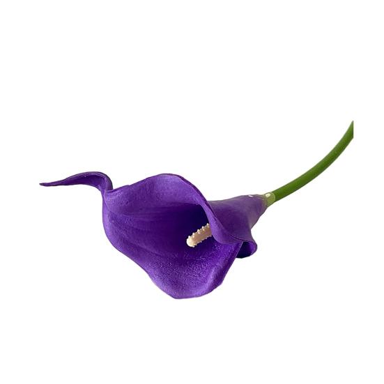 Real Touch Artificial Calla Lily Flower 13.4" Lifelike Faux Flower Branch for DIY Wedding Bouquet Home Indoor Table Centerpiece