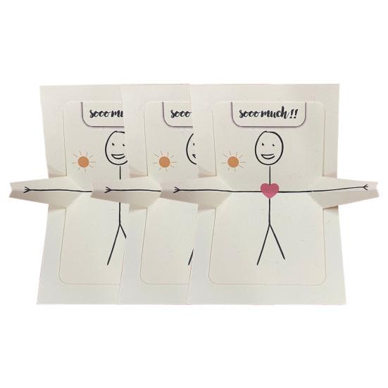 1/2/3Pcs Romantic Greeting Card I Love You Pop Up Card 3D Happy Anniversary Card Boyfriend Girlfriend Surprise Card