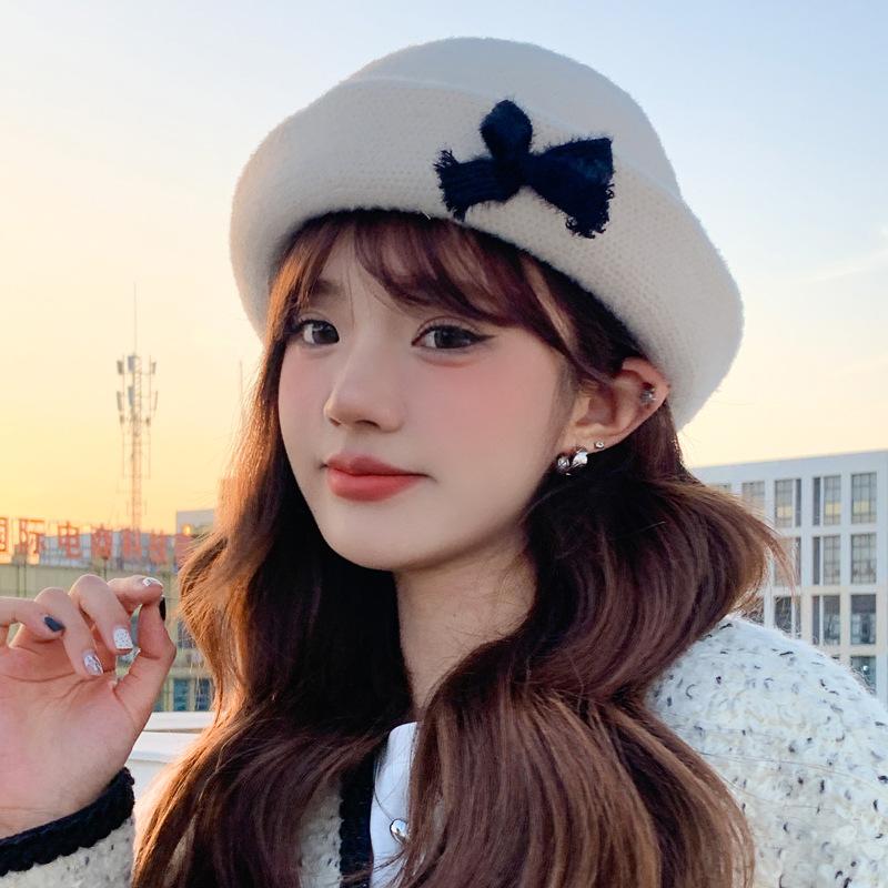 Wool Fisherman's Hat Children Autumn and Winter Retro Basin Hat Elegant Temperament Celebrity Basin Hat
