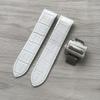 20mm 23mm preto marrom azul branco vermelho branco rosa couro genuíno wacth cinta masculino feminino para cartier santos100 pulseira pulseira
