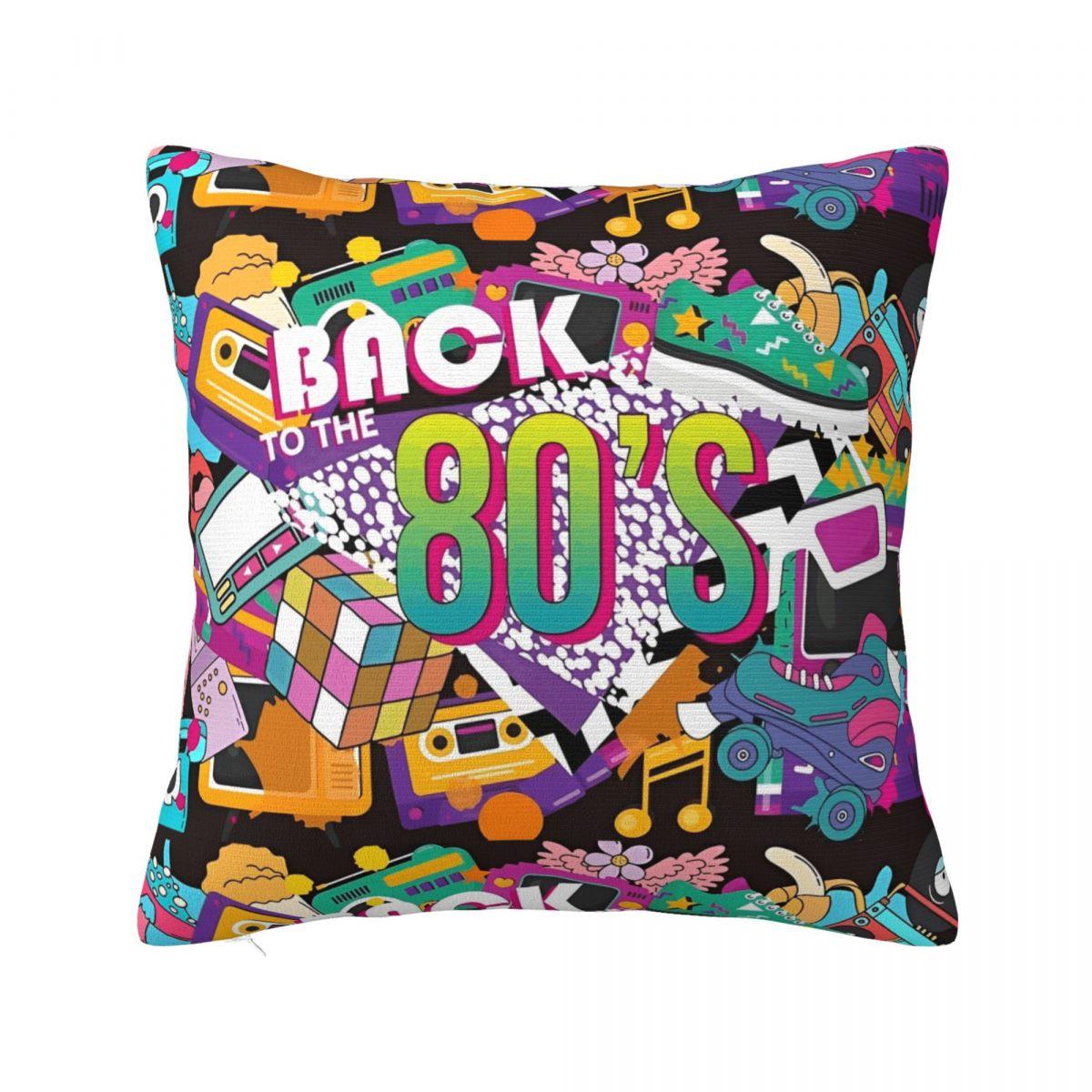 

Retro 80s 90s Throw Pillow Cover Cushions for Sofa Graffiti Music Awesome Pillowcover Home Decor 30x30cm 12x12in