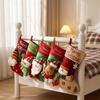 Large Capacity Christmas Stockings Elk Snowman Santa Gift Pocket Santa Claus Cartoon Plush Xmas Tree Hanging Decoration Doorway