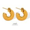 Retro Y2K Gold-Plated Stainless Steel Earrings - European & American Light Luxury Titanium Trend.