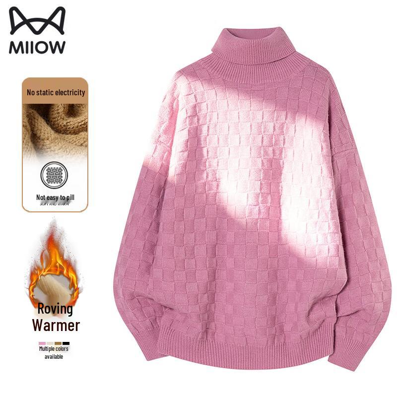 

Mao Ren Unisex High Collar Heavyweight Knit Sweater L