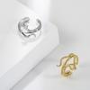 Cazador Stainless Steel Gold Color Open Rings for Women Animal Twisting Snake Finger Rings Punk Jewelry Party Mother Day Gift