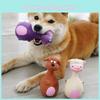 Vibrant And Engaging Squeaky Rubber Dog Toy In Adorable Cartoon Character Shapes