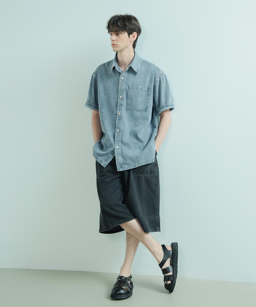 LOGSTORE Cut Denim Shirt
