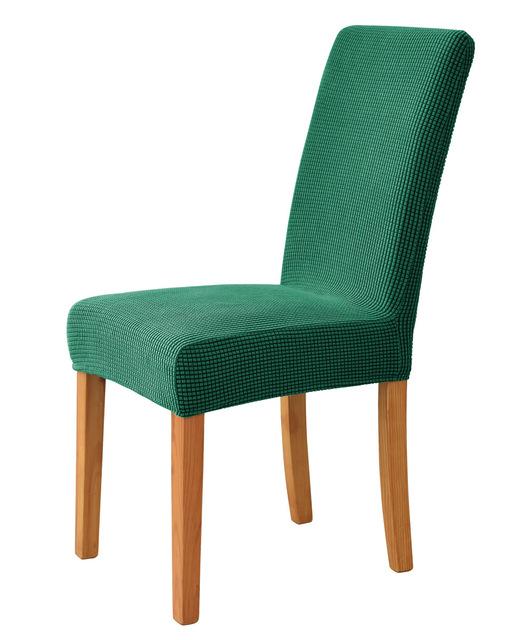 Solid Colour Chair Furniture Cover For Home Dining Room Room Hotel Banquet Wedding Stretch Spandex Chair Covers Plain Jacquard Fabric Seat Case