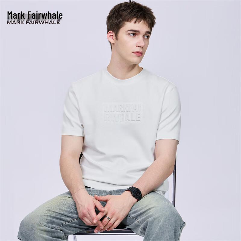 MARK FAIRWHALE Men s Embossed Round Neck T-Shirt L