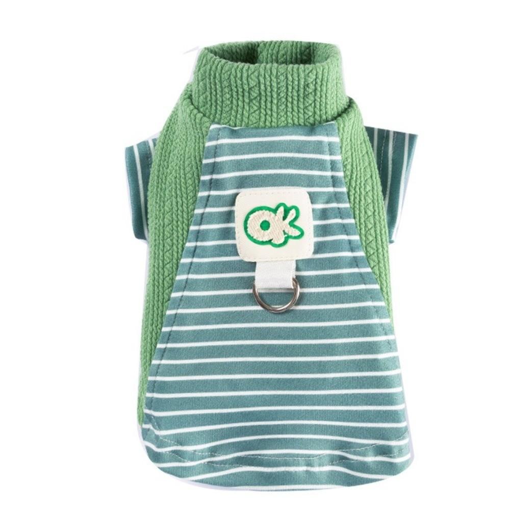 Casual style Warm Puppy Striped Pullovers Comfortable with D-Ring Pet Vest Soft Dog Sweatshirt Spring
