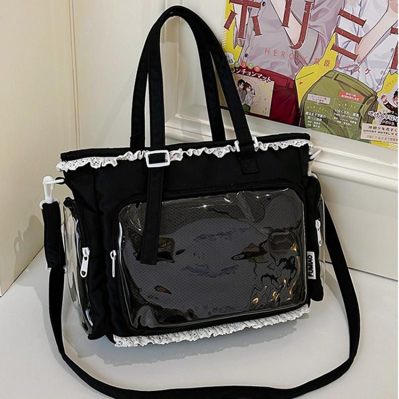 Ballet Girls Large Capacity Kawaii Itabag Japanese Transparent JK Shoulder Crossbody Bags Gift For Friends Teenage School Bags