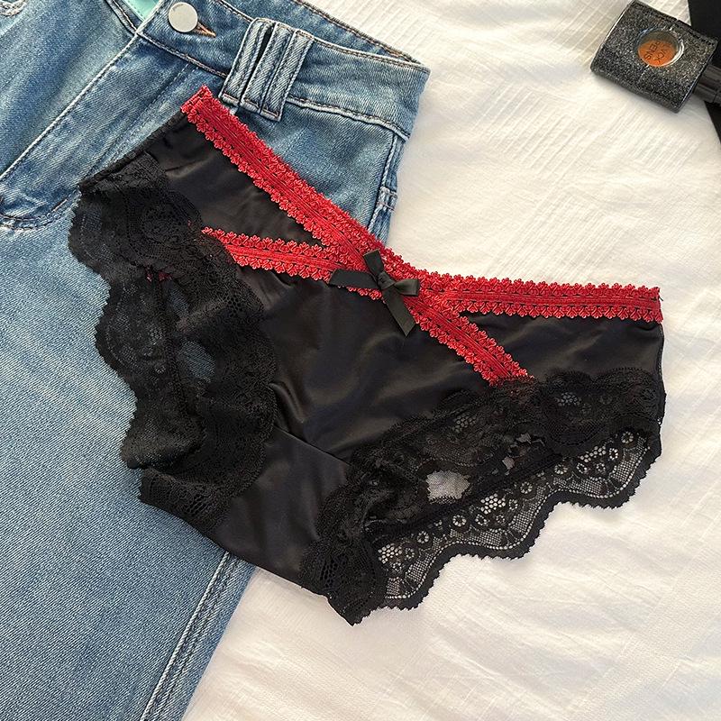 Satin Lace Bow Low-Rise Panties for Women: Heartbeat Collection
