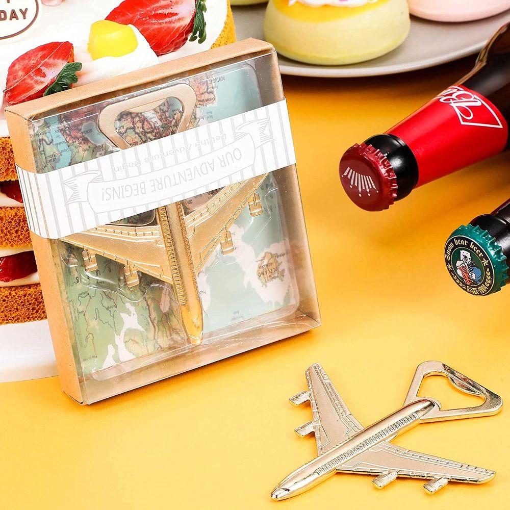 Restaurant Wedding Antique Effortless Multifunctional Airplane Shaped Bottle Opener Beer Screwdriver Kitchen Tool Can Opener