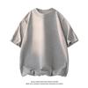Men's Summer Wool Blend Half-High Collar Knit Short-Sleeve Sweater
