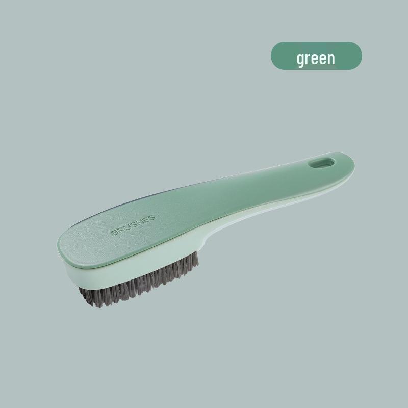 Nordic Style Soft Bristle Shoe and Laundry Brush with Long Handle - Gentle Cleaning for Shoes and Clothes