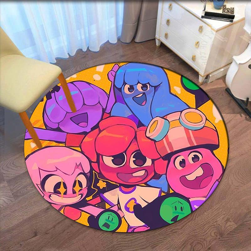 Jelly Jamm Printed Round Rug Carpet Chair Rug Area Rug Entryway Doormats,for Office Chair Living Room Bedroom Kitchen Room.