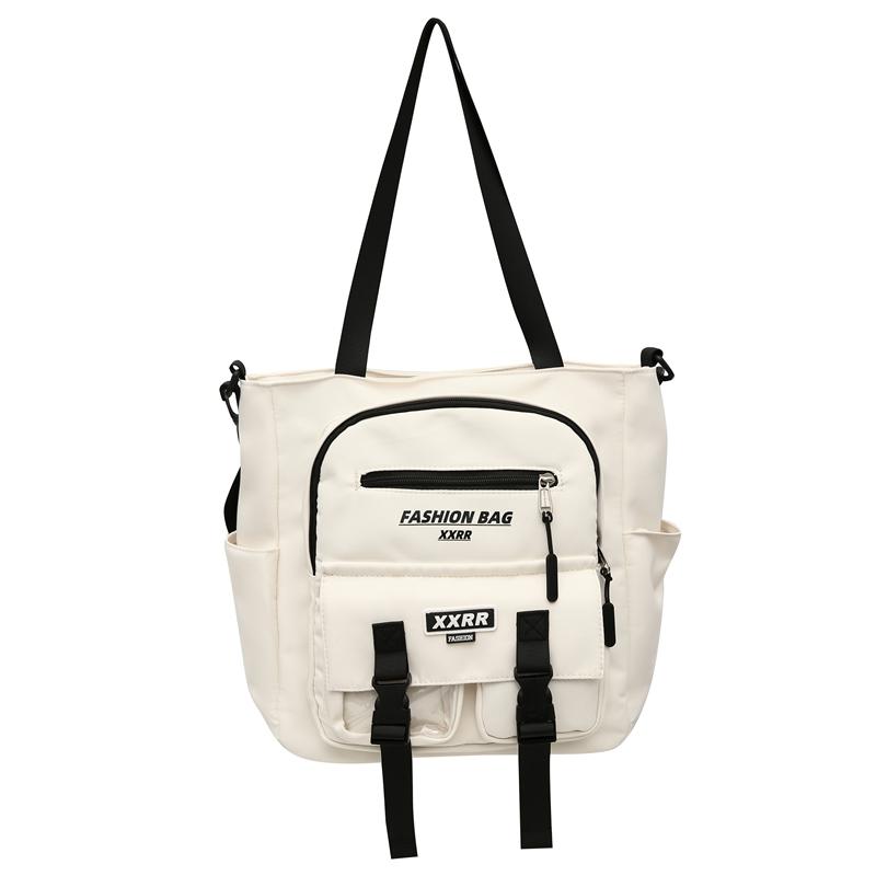 Women's Handbag Color Block Men's Messenger Bag Large Capacity Student Class Shoulder Bag