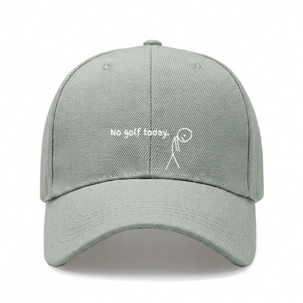 [Casual Baseball Cap] "No Golf Today" Printed Cap, Unisex Curved Brim, Adjustable & Breathable, Ideal for Golf Lovers Daily Outdoor Use