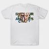 Asian Size Men Black Print T-shirt She'S Our Friend And She'S Crazy No-Cut Heat Transfer Print Cotton Tshirt