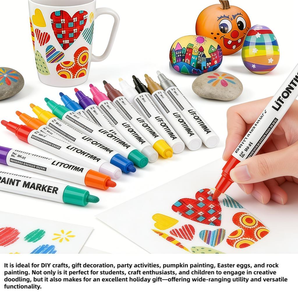 Stone & Rock Pens — Waterproof Paint Markers For Parties, Rock Painting, And Holiday Gifts