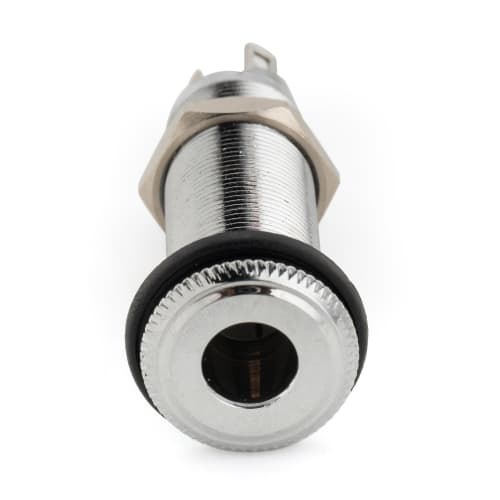 Musiclily Pro 1/4" To 6.35mm Mono Jack, Cylinder Type Direct Jack for Electric Guitar/Bass, Chrome