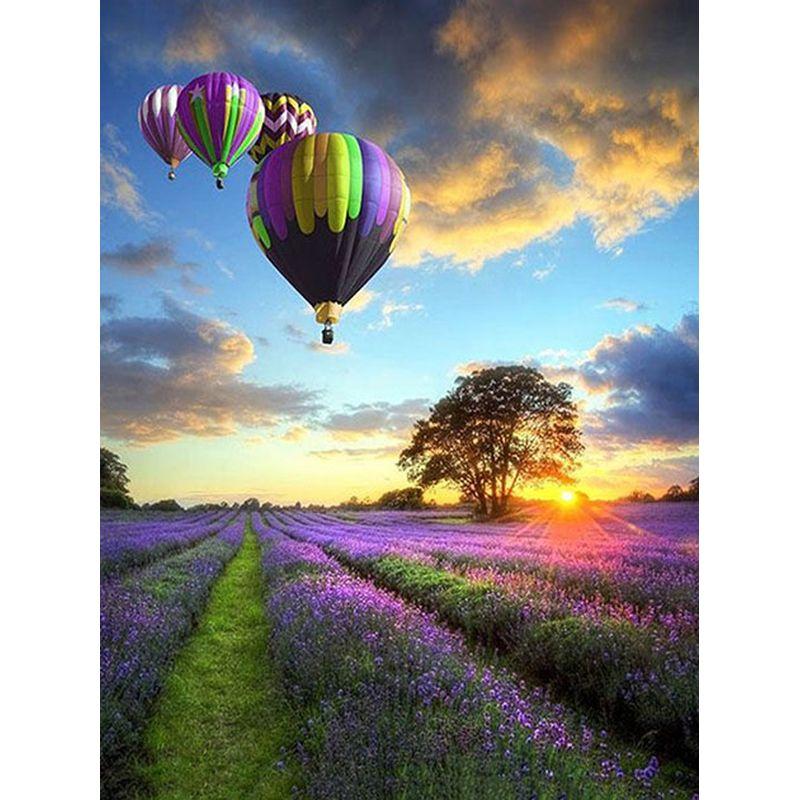 Diamond Embroidery Seaside Sunset Scenery Diamond Painting Light Full Round Mosaic Diy Art Handmade For Adults