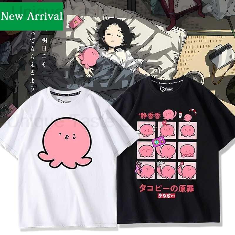 Takopis Original Sin T Shirt Fashion Cartoon Cute Tako B Print Tshirt Unisex Women High Quality Loose Cotton Short Sleeve Tee Tops
