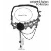 Salircon Sexy Black Lace Elastic Band Thigh Chain For Women Trend Blood Red Crystal Tassel Pendant Rose Leg Chain Body Jewelry