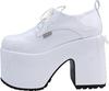Yosuke Platform Sandals, Women's, White Enamel, Sizes 22.0cm-22.5cm, 4450055
