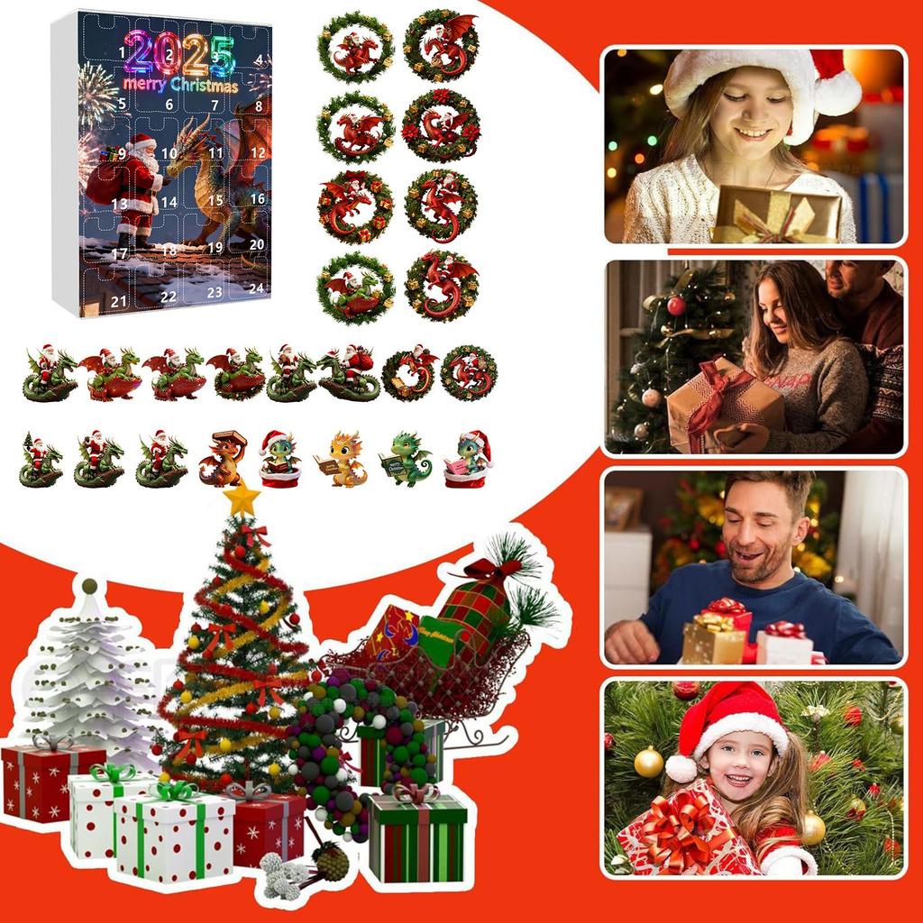 2D Advent Calendar 24 Days Countdown Calendar With Musical Character Collectibles, Advent Calendar